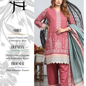 Laiba Hoor Khaddar Print Embroidered Collection Vol-1 Design 4